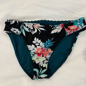 Soma Black Floral Bikini Bottom